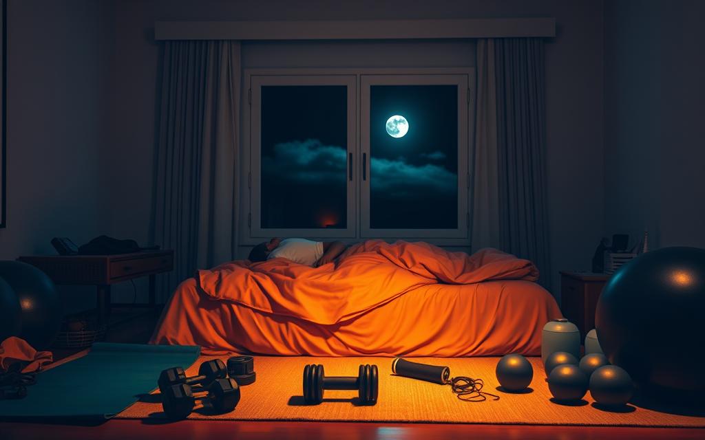 exercícios físicos e sono profundo