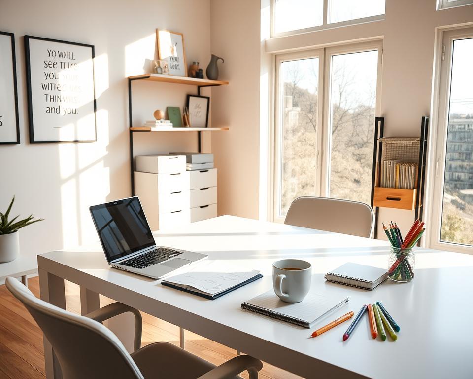 como se organizar trabalhando em casa