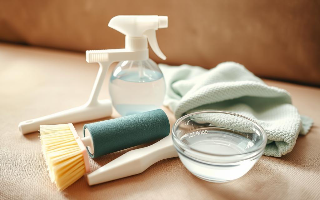 materiais para limpeza de sofá