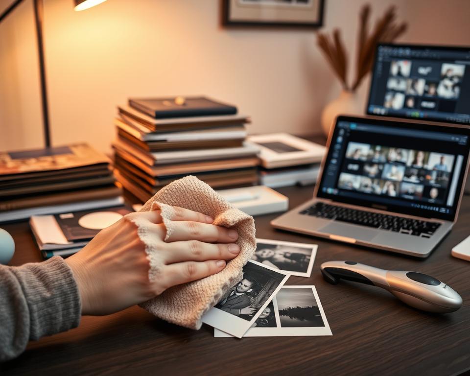 rotinas de limpeza de fotos