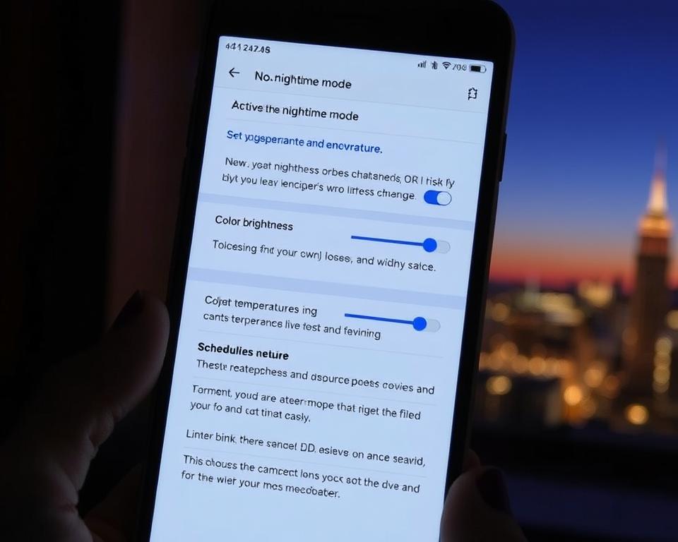 tutorial para modo noturno no smartphone