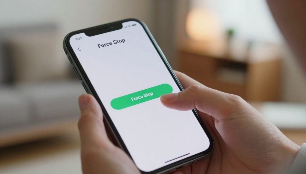 forçar fechamento app